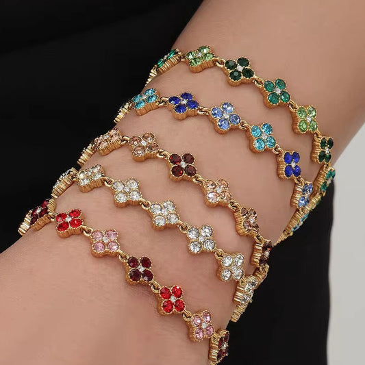 Bracelet trèfle Lady en acier inoxydable plusieurs couleurs par Atelier Aixois