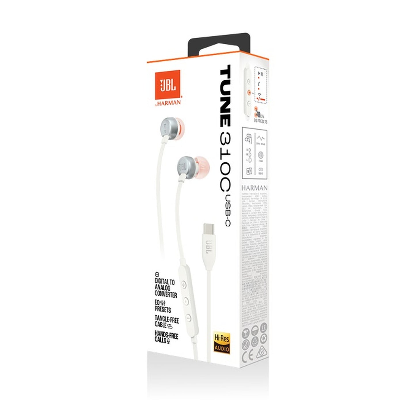 Écouteurs JBL Tune 310C USB-C