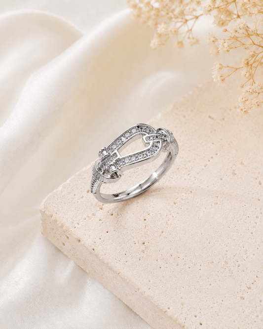 Bague Frederica en acier inoxydable taille réglable par Atelier Aixois