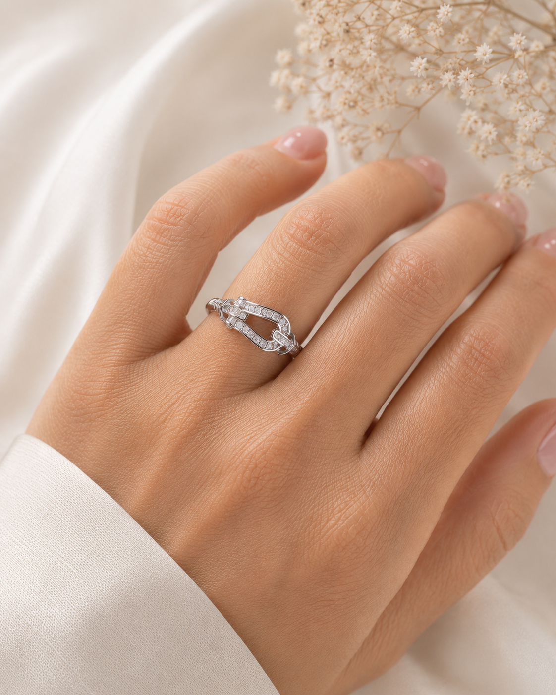 Bague Frederica en acier inoxydable taille réglable par Atelier Aixois