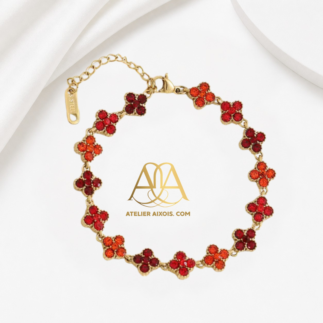 Bracelet trèfle Lady en acier inoxydable plusieurs couleurs par Atelier Aixois

