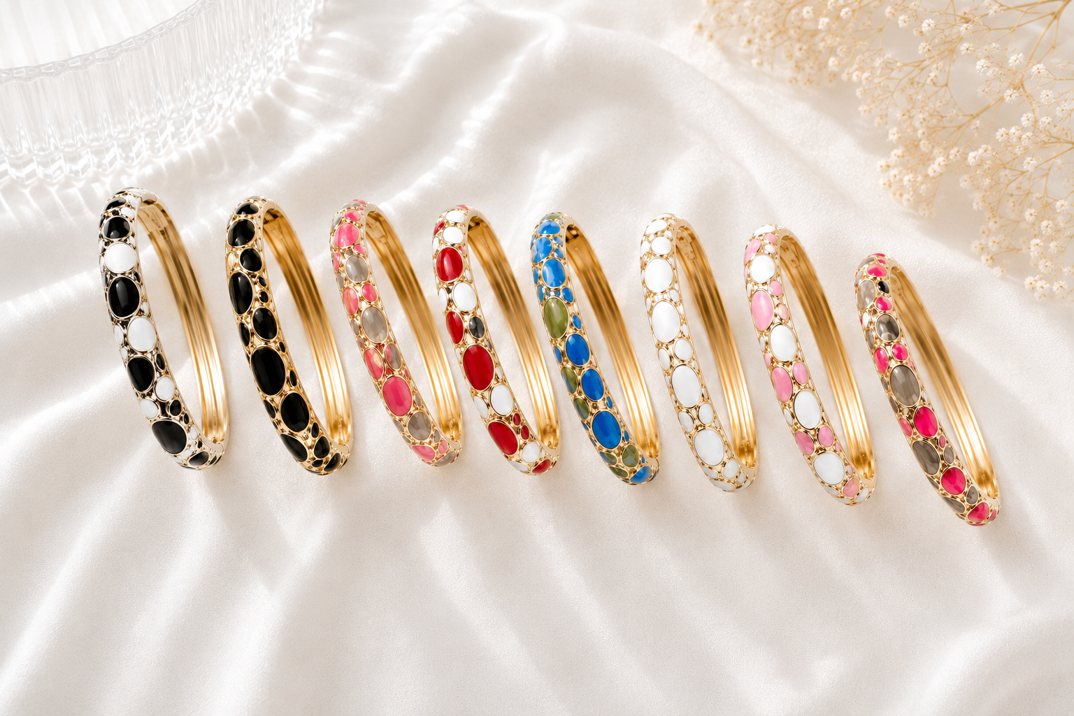 Bracelet Joncs Thaï Thailandais en acier inoxydable plusieurs couleurs par Atelier Aixois
